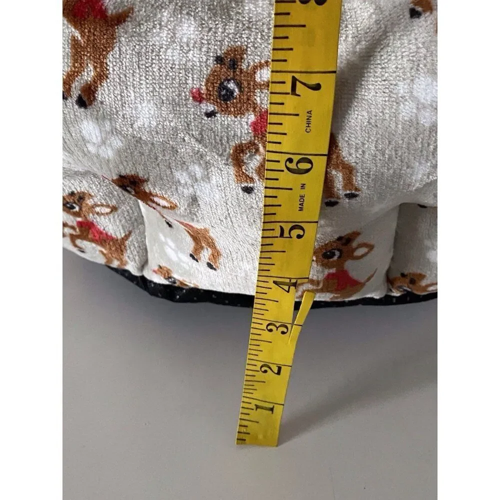 Rudolph The Red‎ Nose Reindeer Cozy Cuddler Dog Pet Bed Soft Christmas NEW